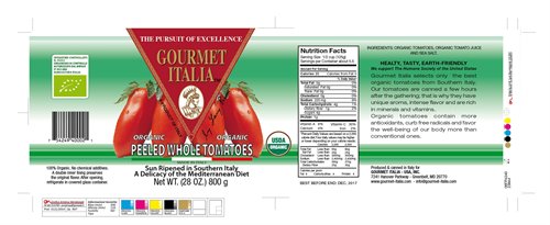 Organic Tomatoes  - Gourmet Italia - Organic Peeled Tomatoes 