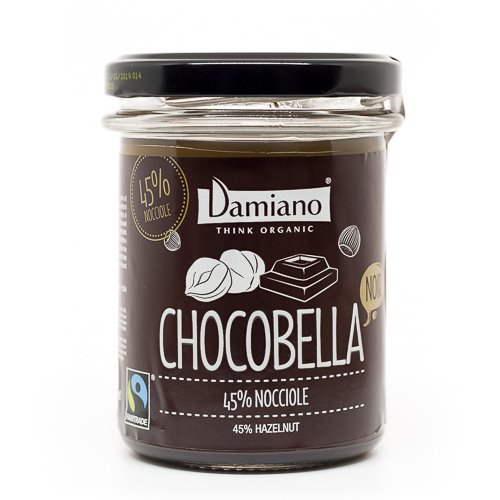 Organic Hazelnut Spread  - DAMIANO  - ORGANIC CHOCOBELLA NOIR 