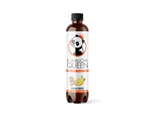 Organic Kombucha  - Kombucha Queen - ORGANIC KOMBUCHA QUEEN GINGER AND LEMON ZERO CALORIES AND SUGAR 