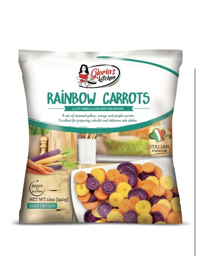 Frozen Veggies  - Glorias's Kitchen - Rainbow Carrots 